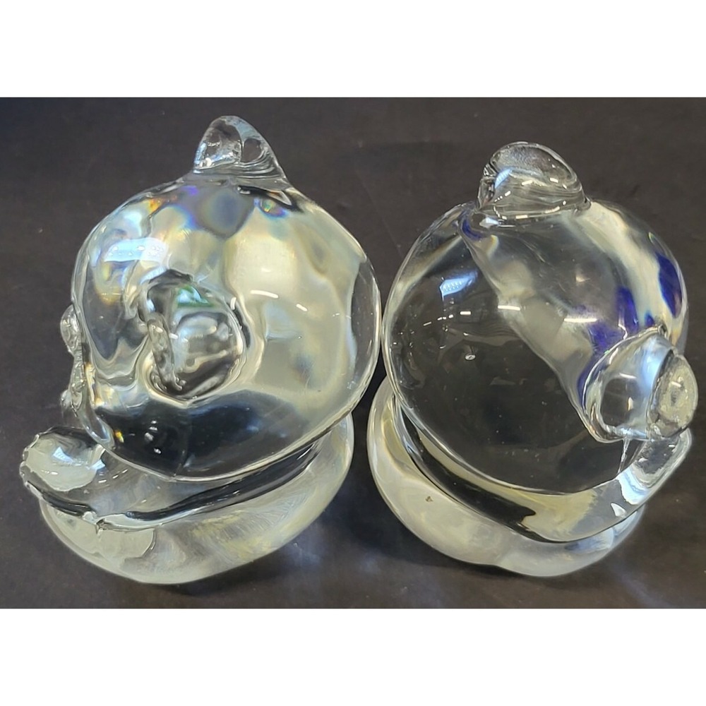 Fenton Glass Teddy Bear Figurines SET OF 2 - Picture 7 of 11